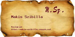 Makis Szibilla névjegykártya
